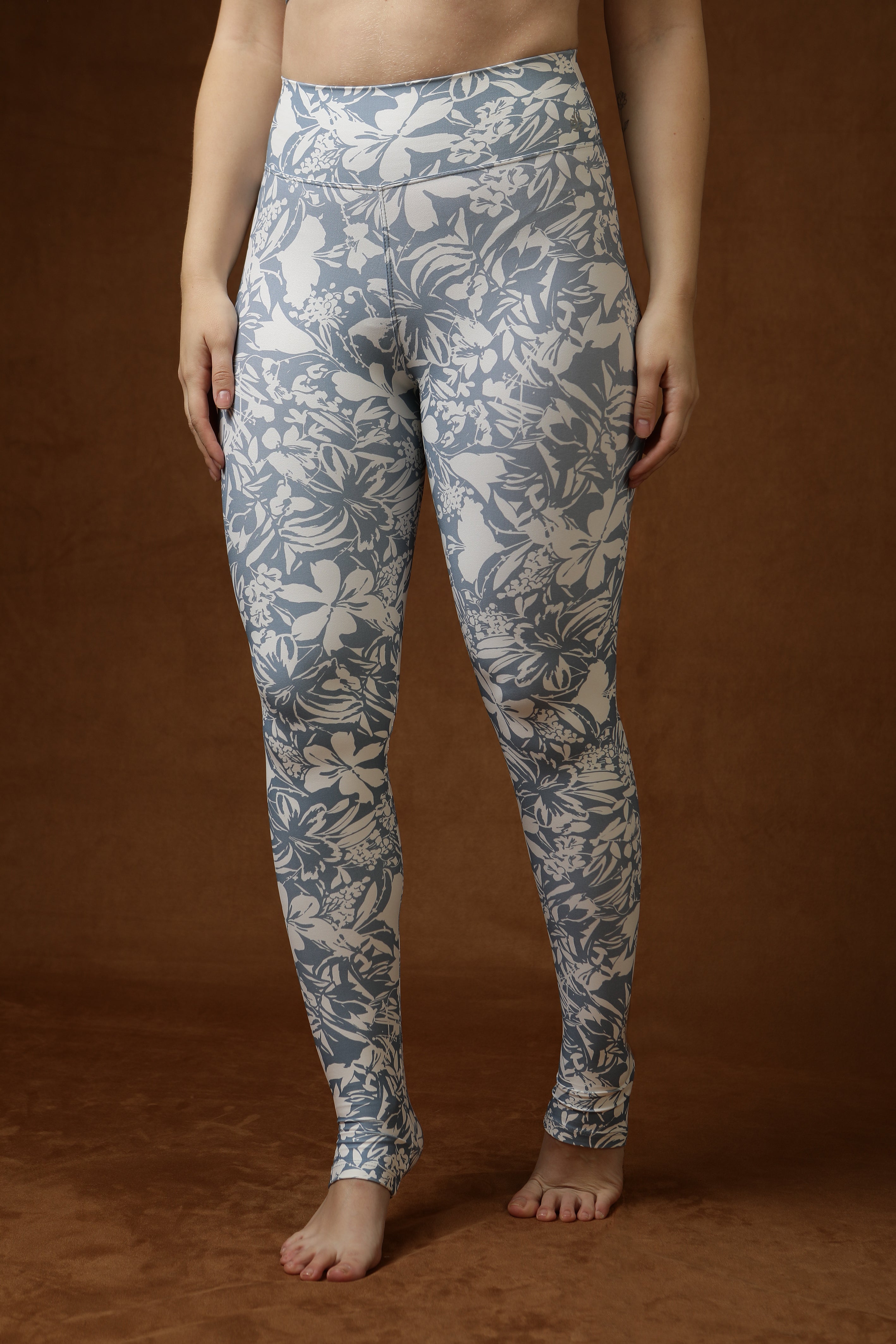 Legging Extra Long Flore Blue