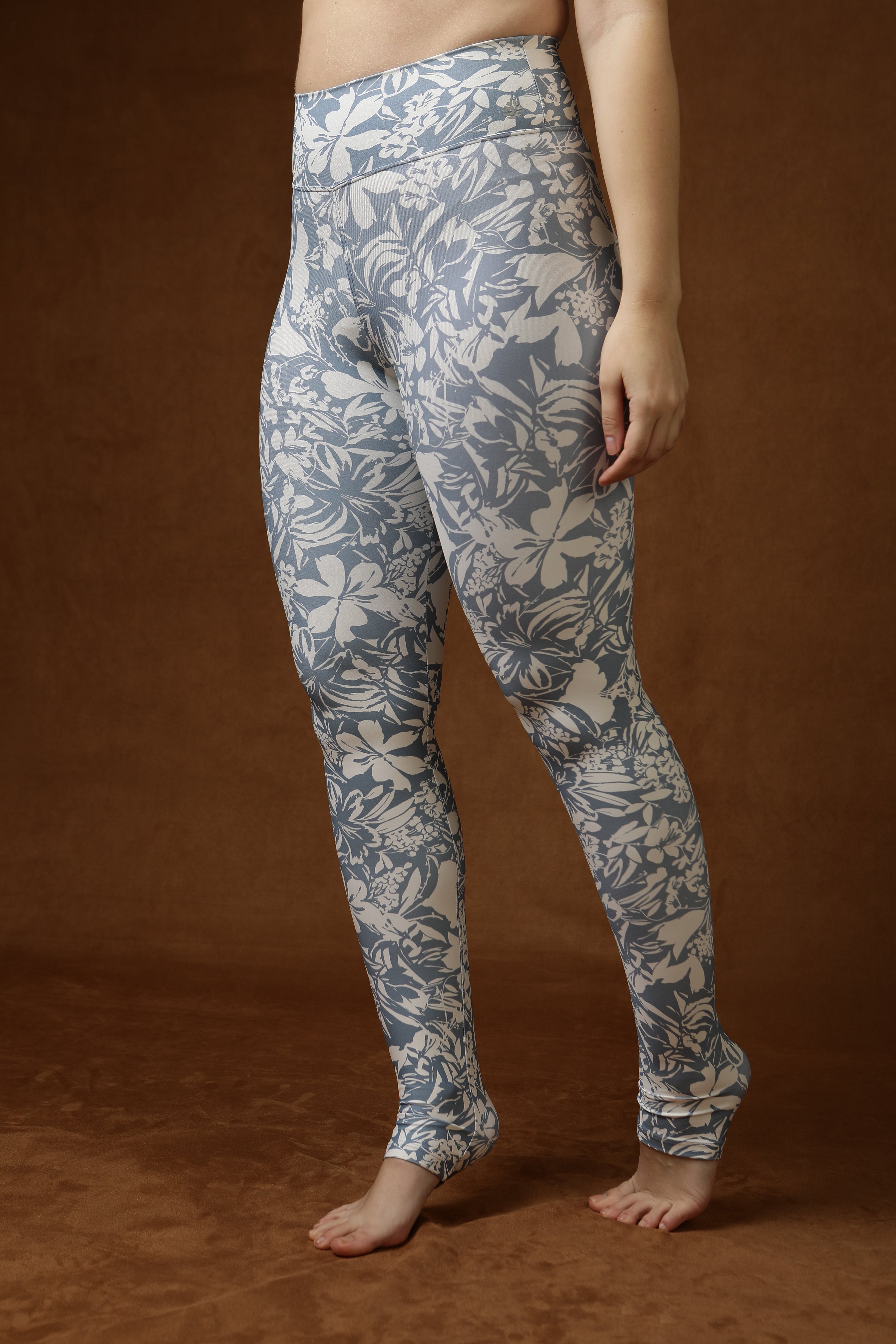 Legging Extra Long Flore Blue